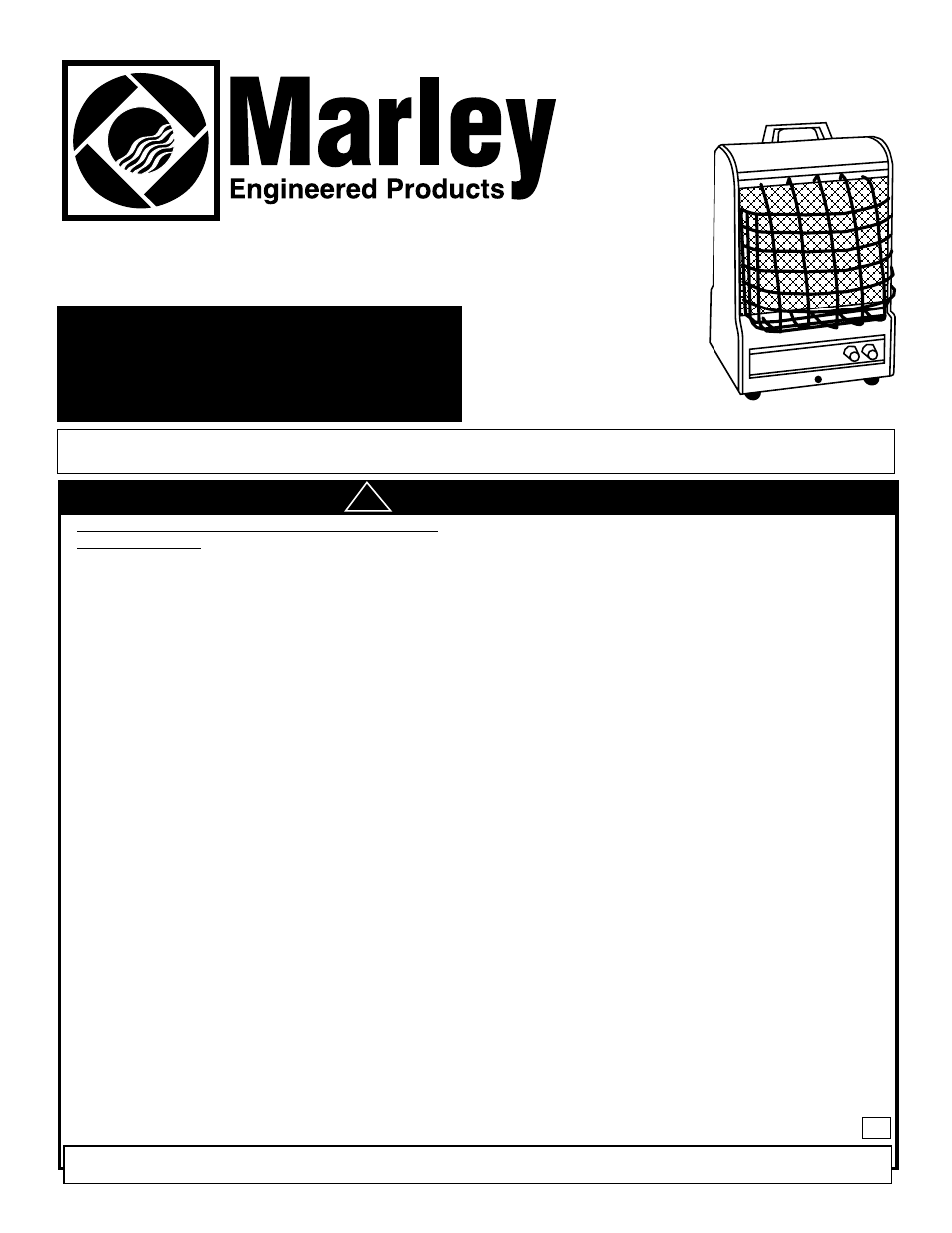 Radiateur utilitaire mcm1503a, Conserver ces instructions importantes, Manuel de l’utilisateur | Avertissement | Marley Engineered Products Marley Utility Heater MCM1503A User Manual | Page 3 / 6