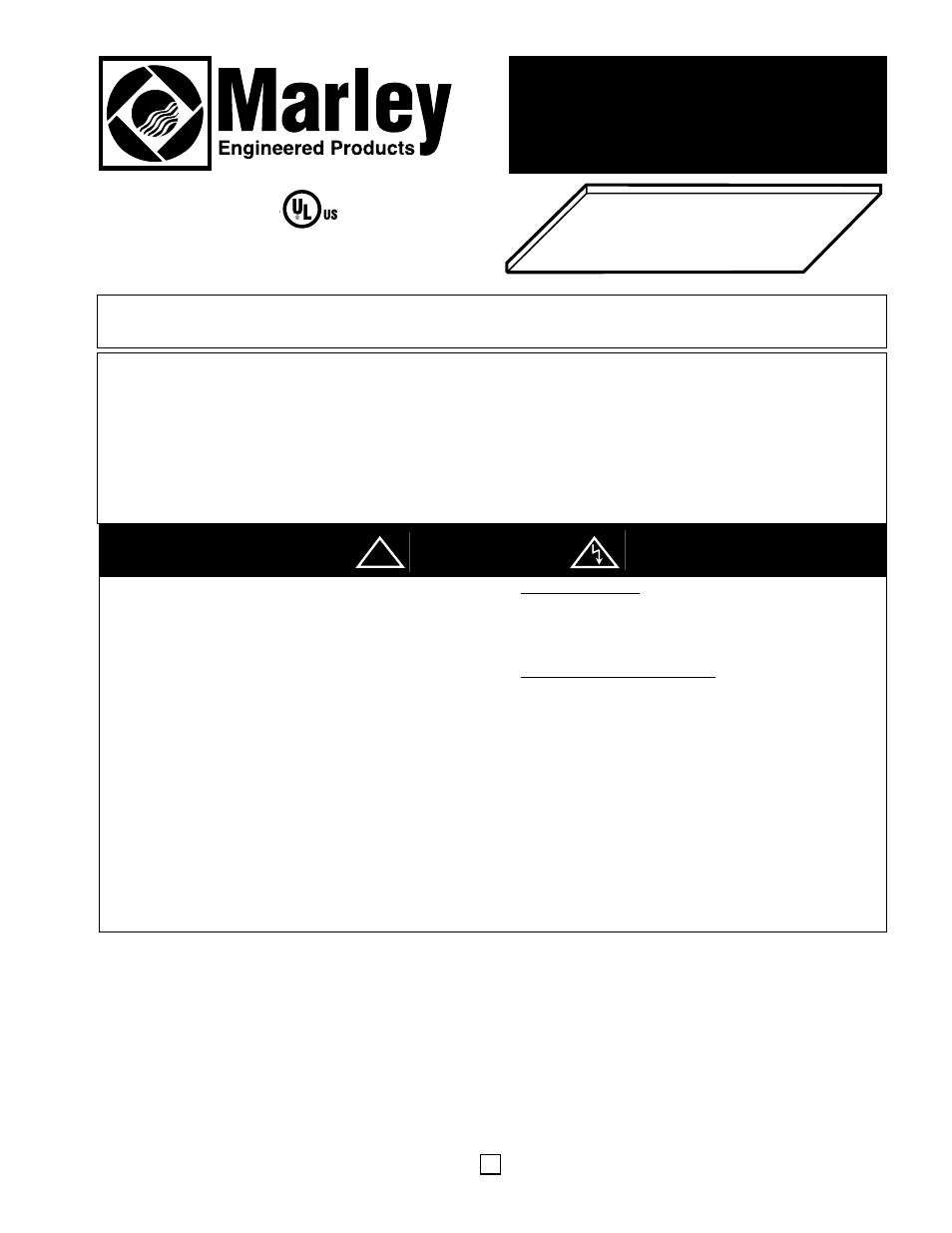 Marley Engineered Products Electric Radiant Ceiling Heat Panels User Manual | 4 pages