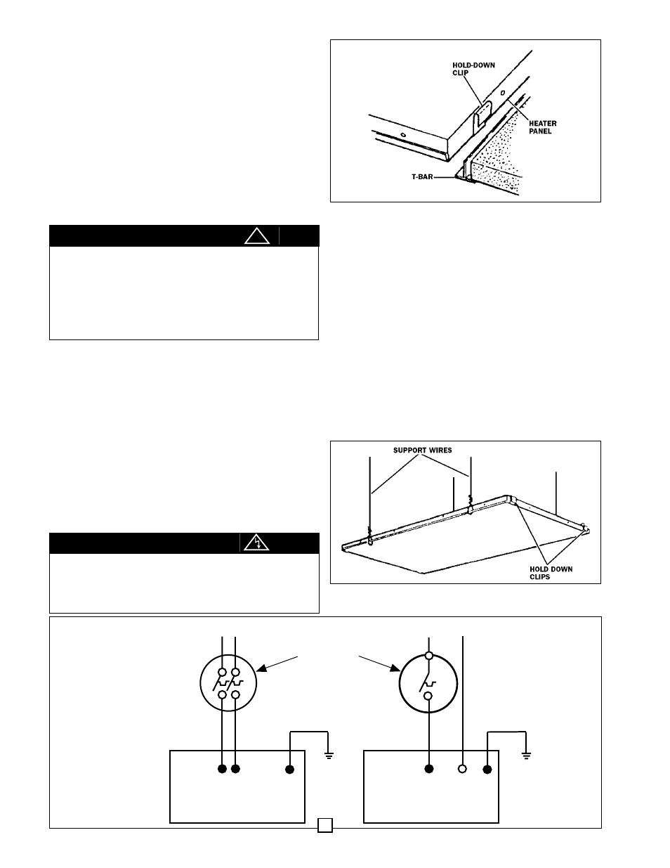 Caution, Fig. 1 fig. 2, Fig. 3 | Marley Engineered Products Electric Radiant Ceiling Heat Panels User Manual | Page 2 / 4