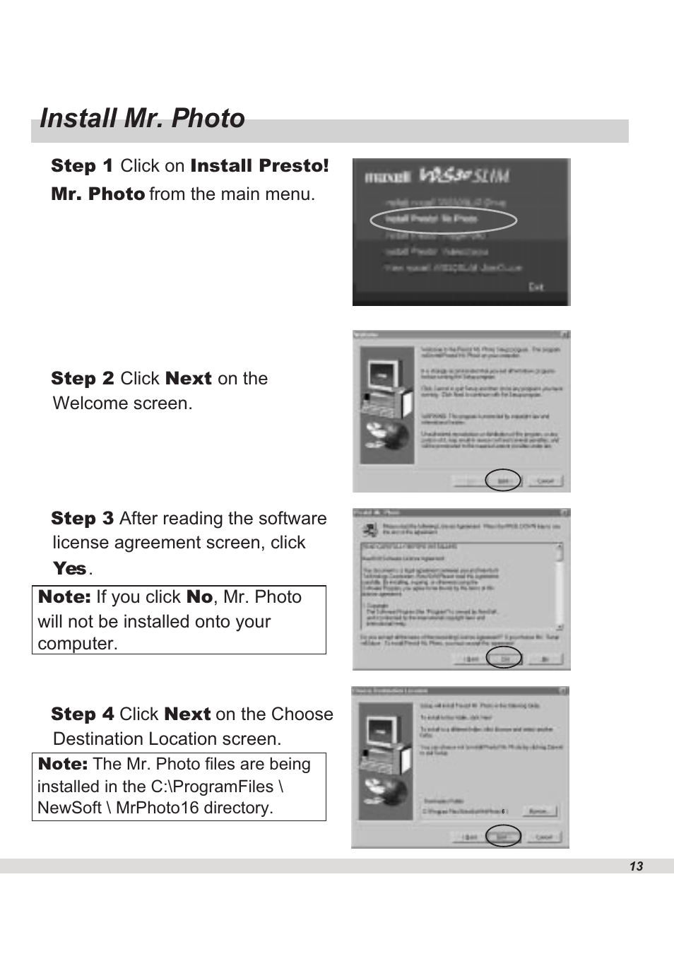Install mr. photo | Maxell WS30 User Manual | Page 15 / 40