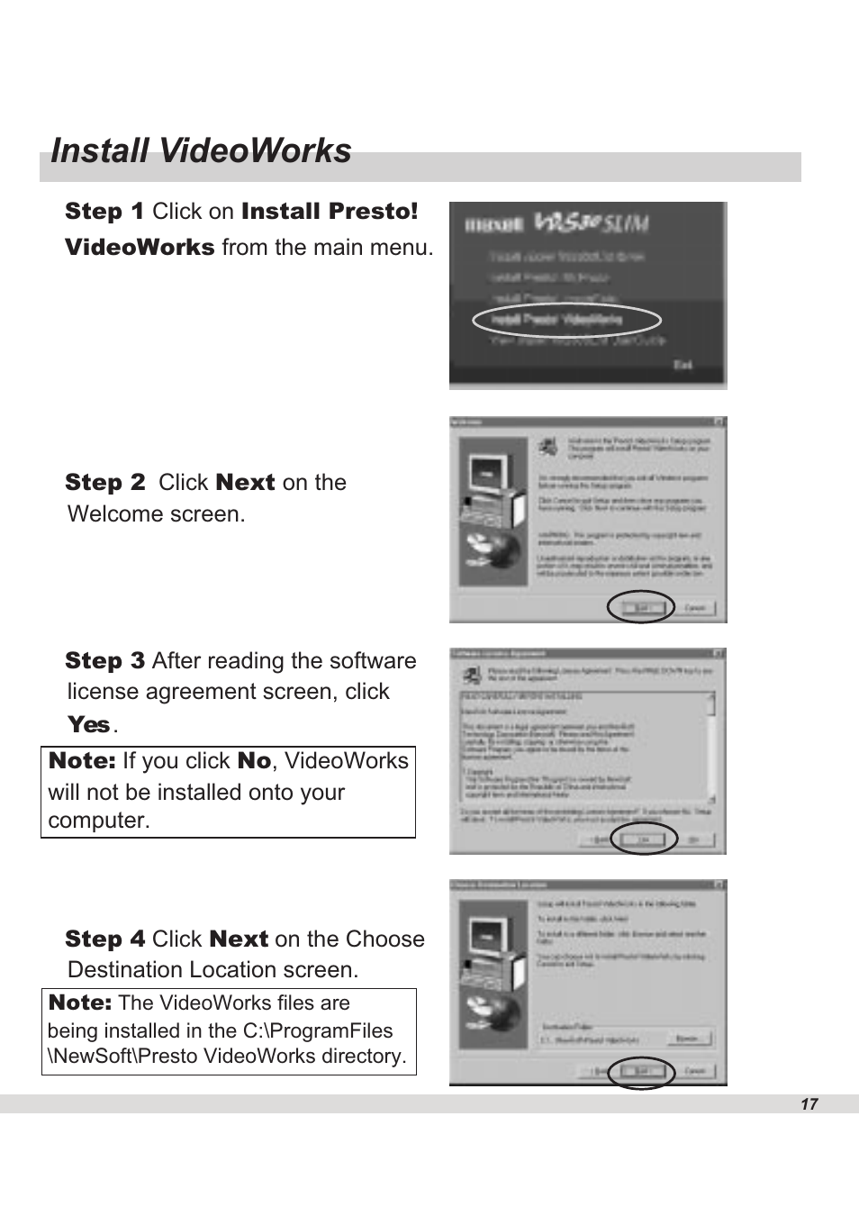 Install videoworks | Maxell WS30 User Manual | Page 19 / 40