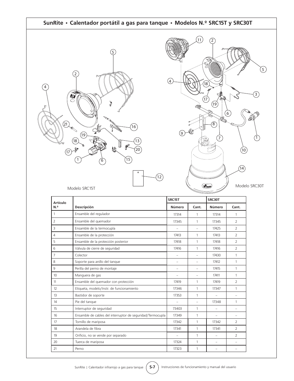 Mr. Heater SUNRITE SRC30T User Manual | Page 15 / 24