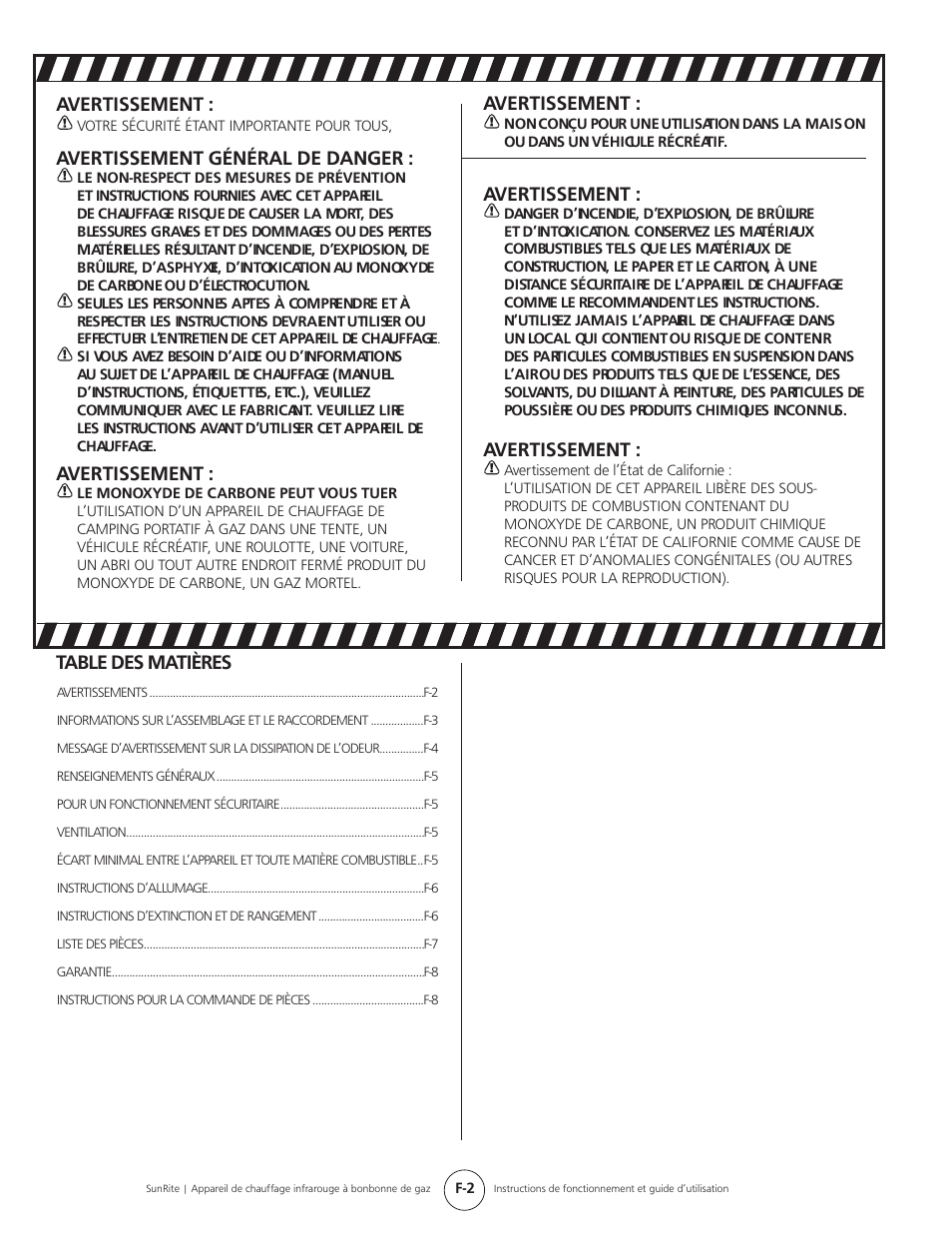 Mr. Heater SUNRITE SRC30T User Manual | Page 18 / 24