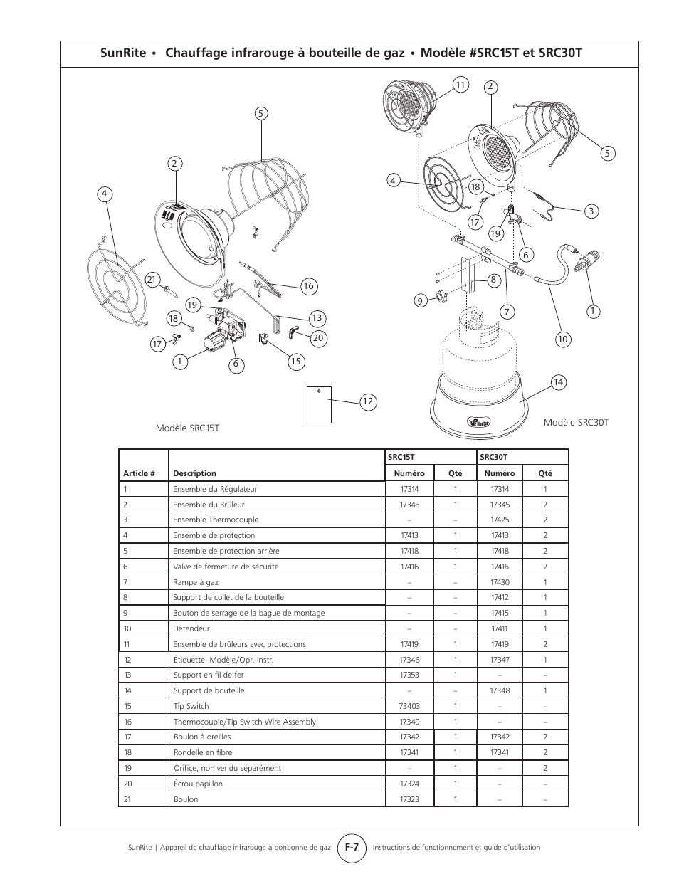 Mr. Heater SUNRITE SRC30T User Manual | Page 23 / 24