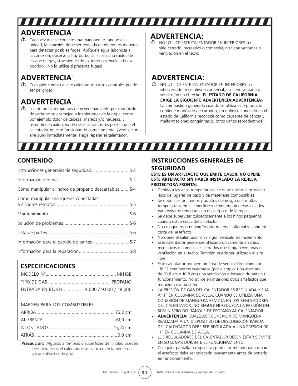 Mr. Heater BIG BUDDY MH188 User Manual | Page 10 / 16