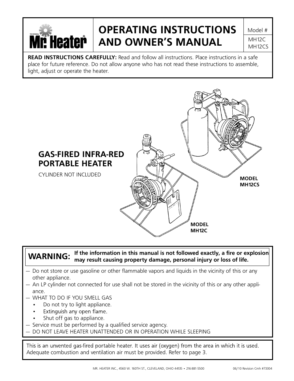 Mr. Heater MH12C User Manual | 8 pages