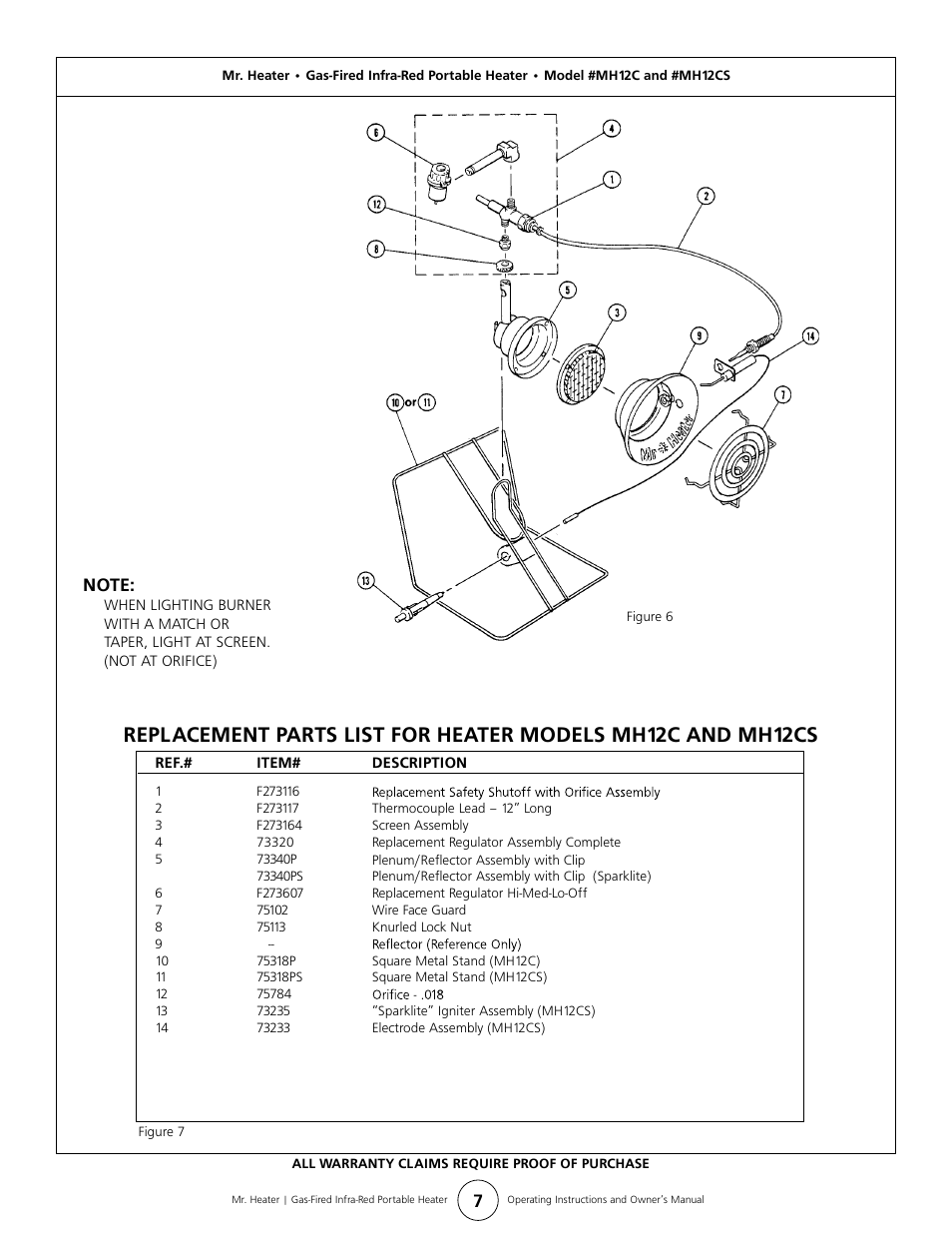 Mr. Heater MH12C User Manual | Page 7 / 8