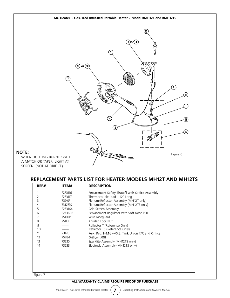 Mr. Heater MH12TS User Manual | Page 7 / 8