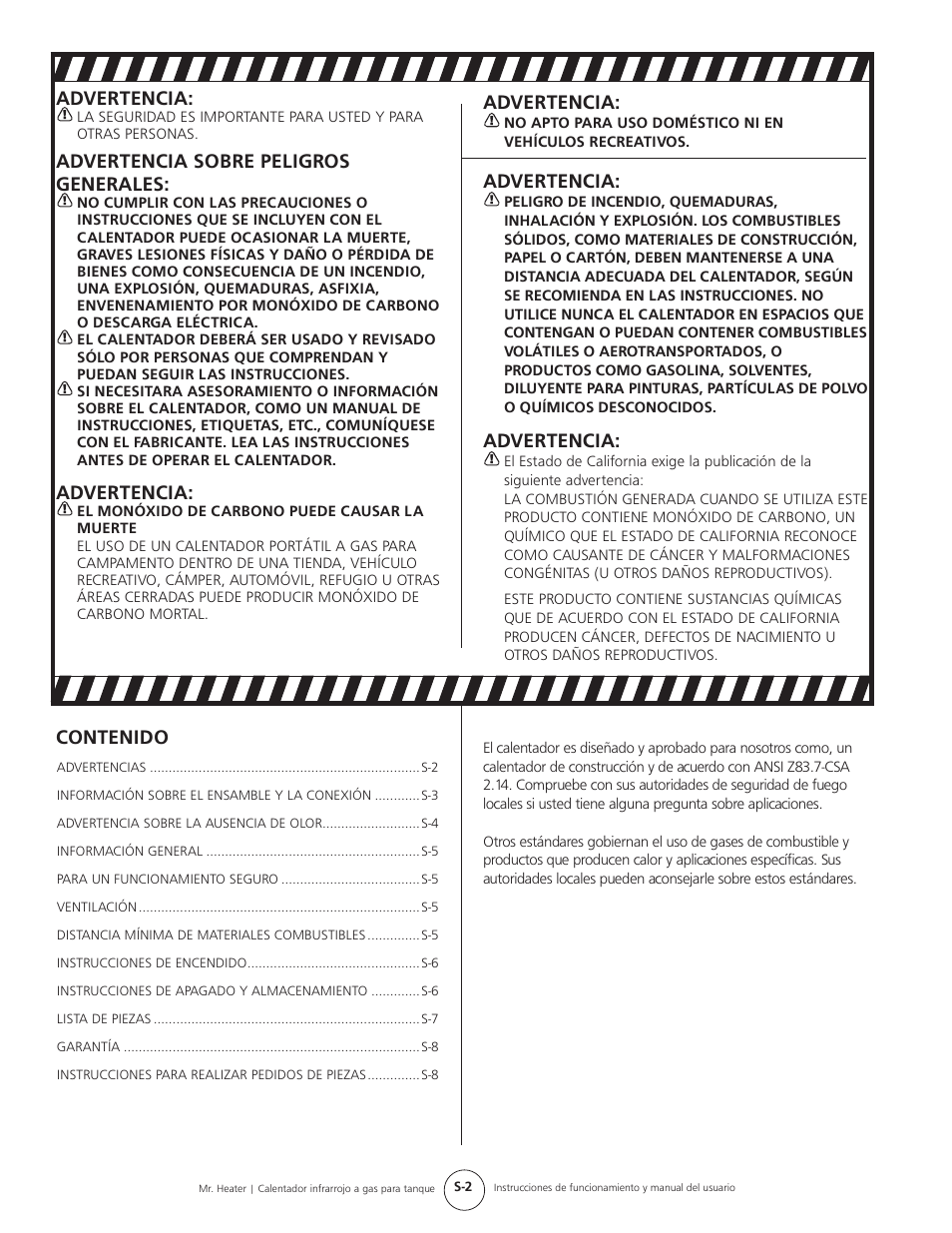 Mr. Heater Gas-Fired Infrared Tank Top Heater MH15tS User Manual | Page 10 / 24