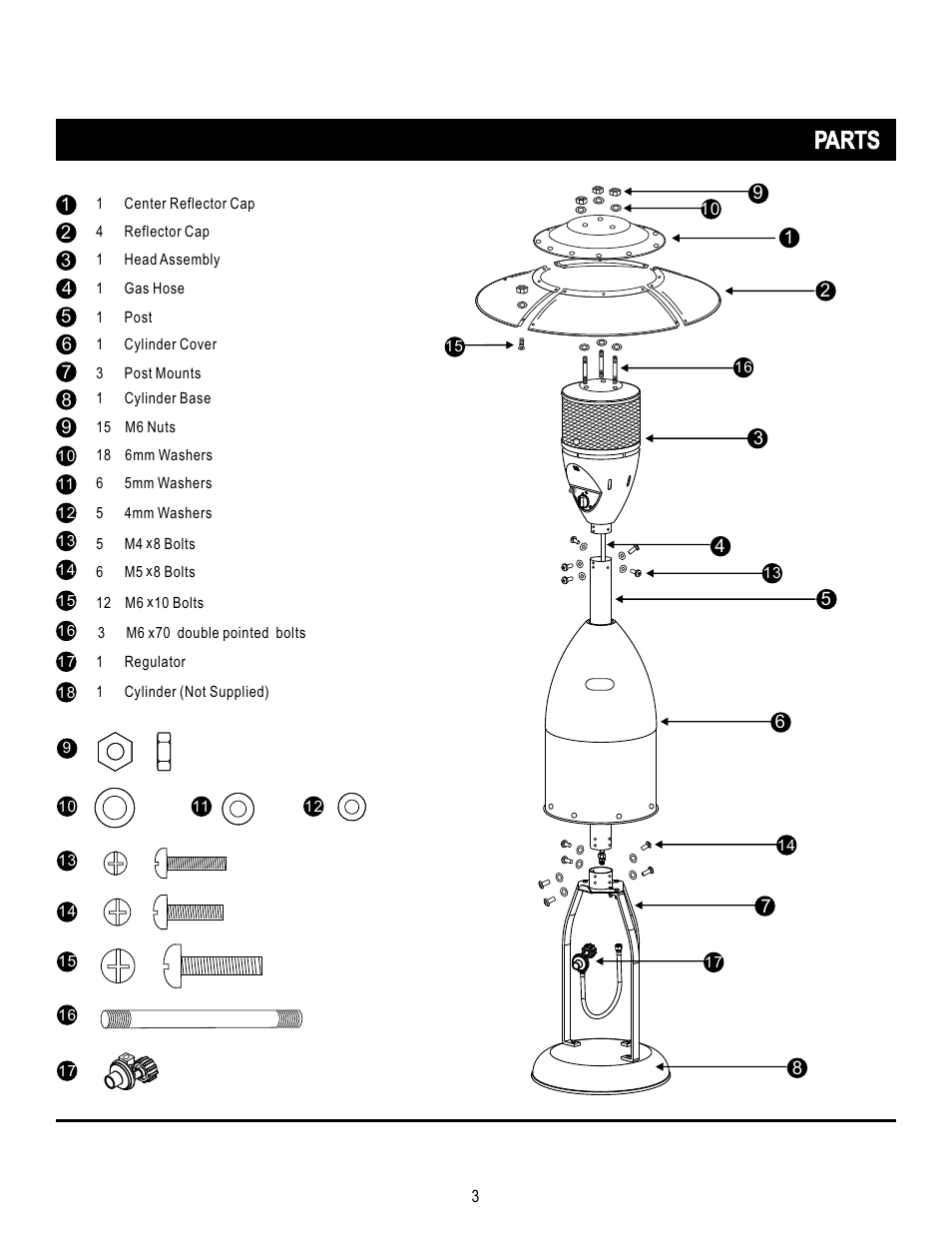 Parts | Mr. Heater SRPH02S User Manual | Page 3 / 15