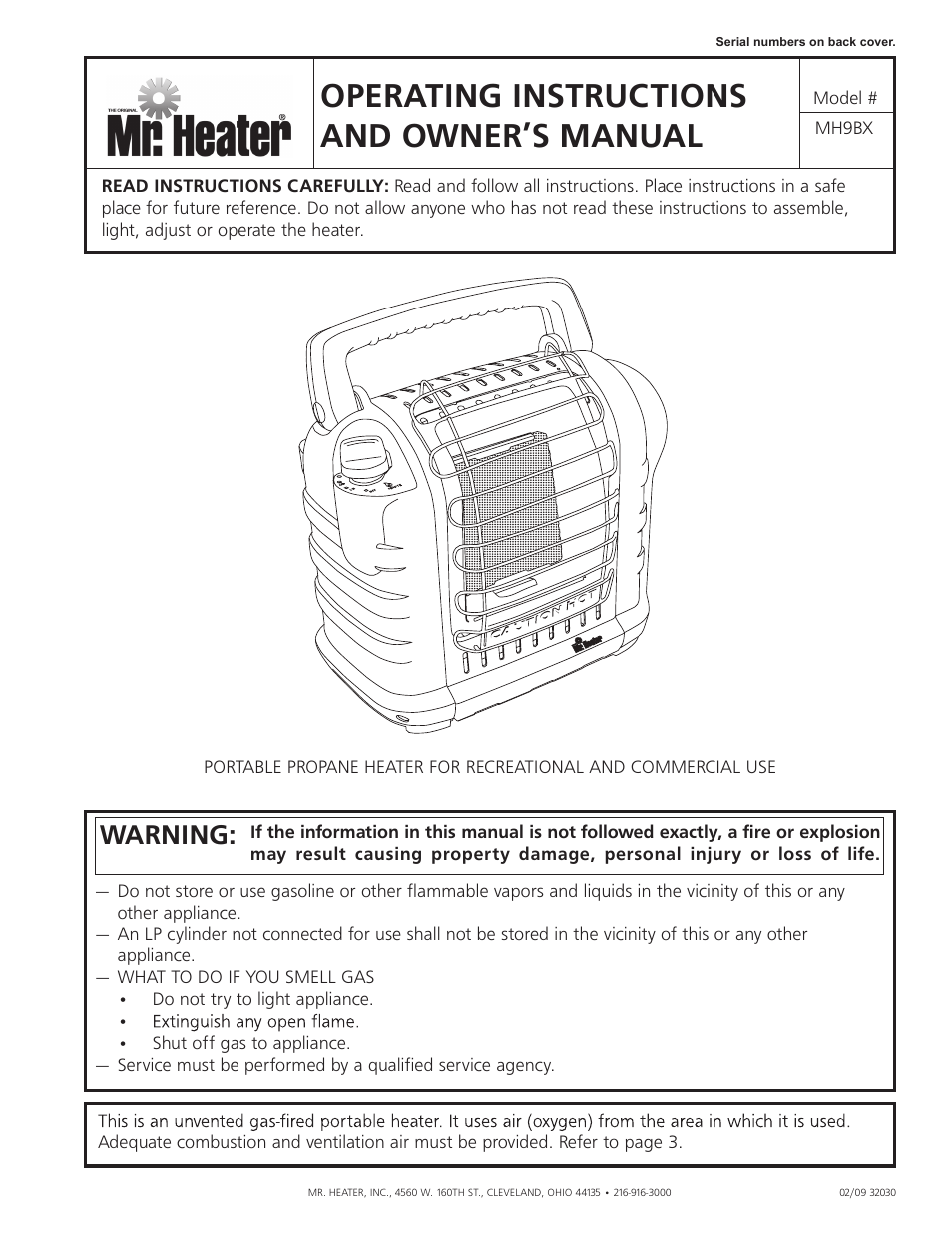 Mr. Heater MH9BX User Manual | 8 pages