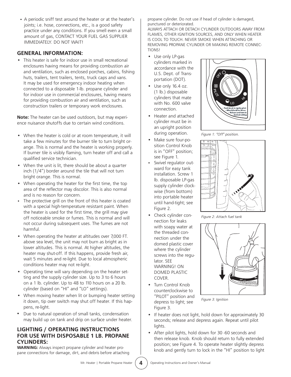 Mr. Heater MH9BX User Manual | Page 4 / 8