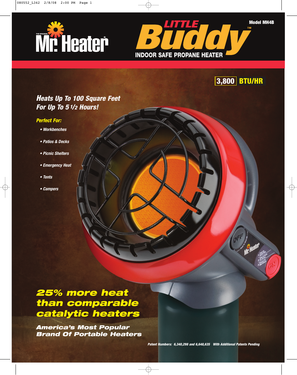 Mr. Heater Little Buddy MH4B User Manual | 2 pages