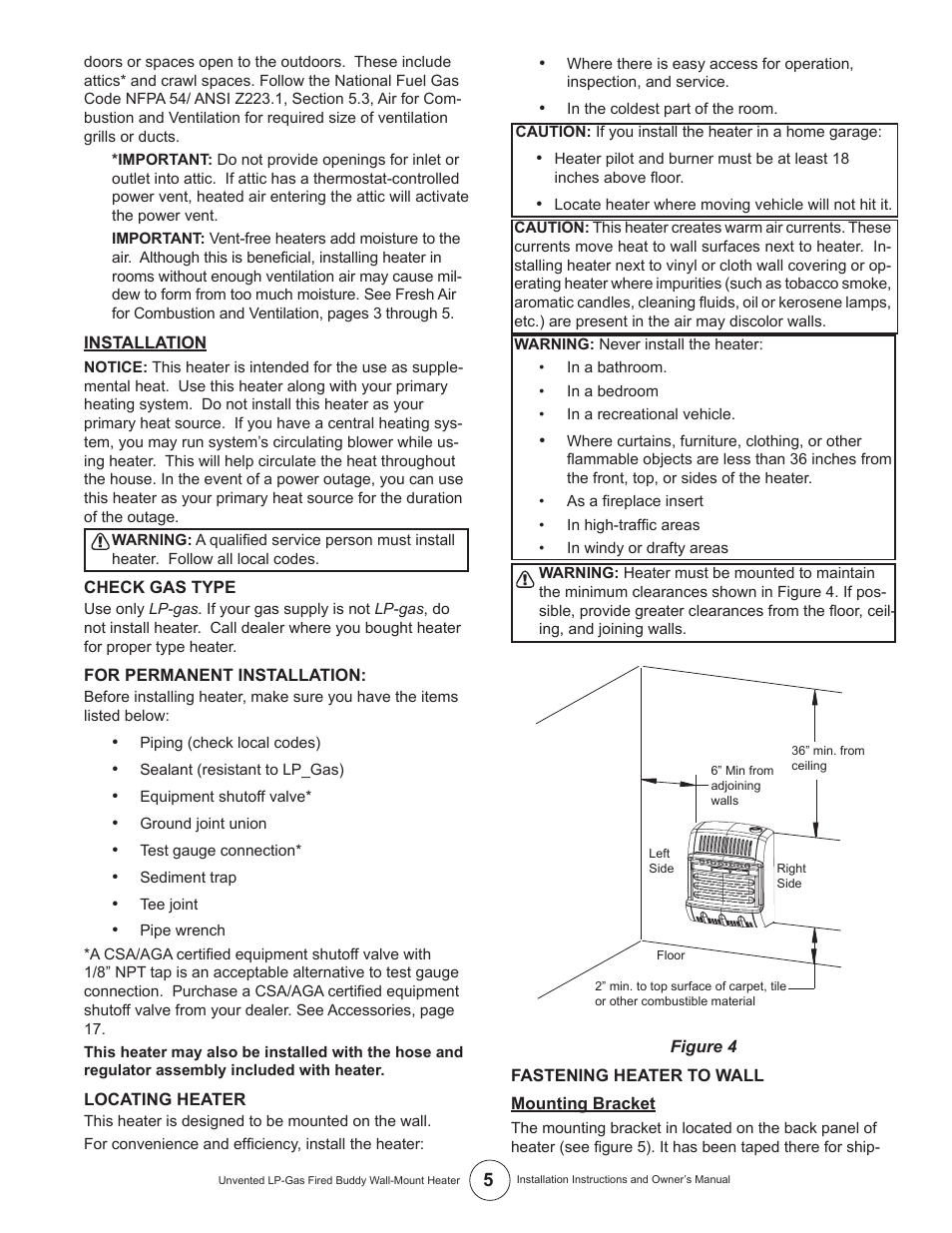 Mr. Heater MHVFB10LP User Manual | Page 5 / 16