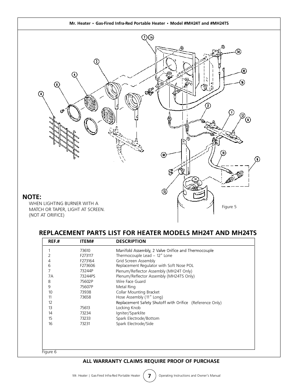 Mr. Heater MH24T User Manual | Page 7 / 8