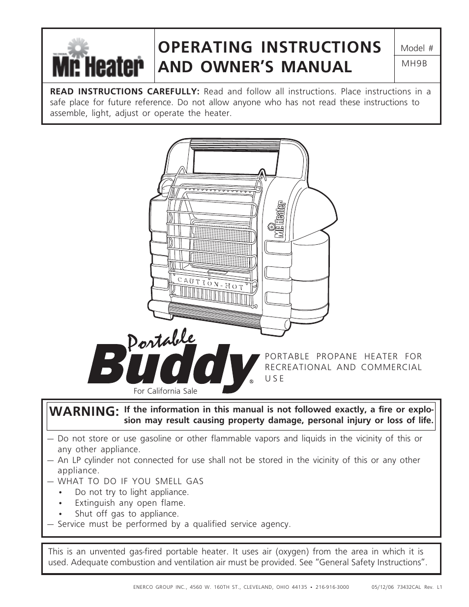 Mr. Heater MH9B User Manual | 8 pages