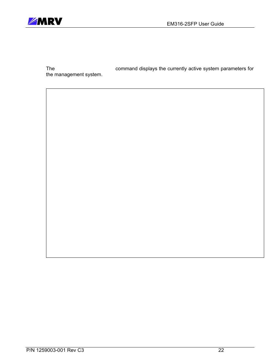 3 “show running-config | MRV Communications EM316-2SFP User Manual | Page 31 / 56