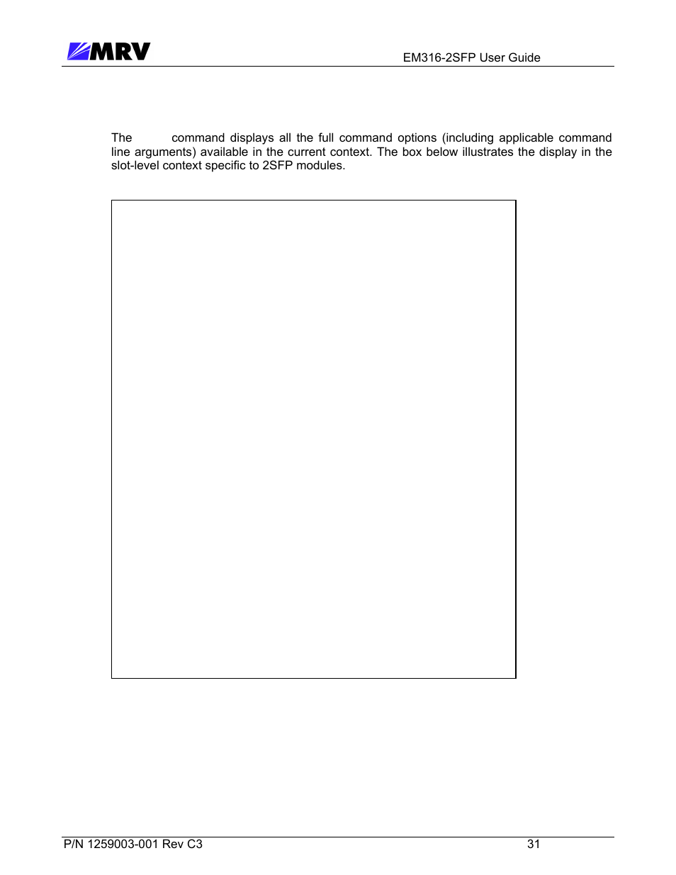 2 “list | MRV Communications EM316-2SFP User Manual | Page 40 / 56
