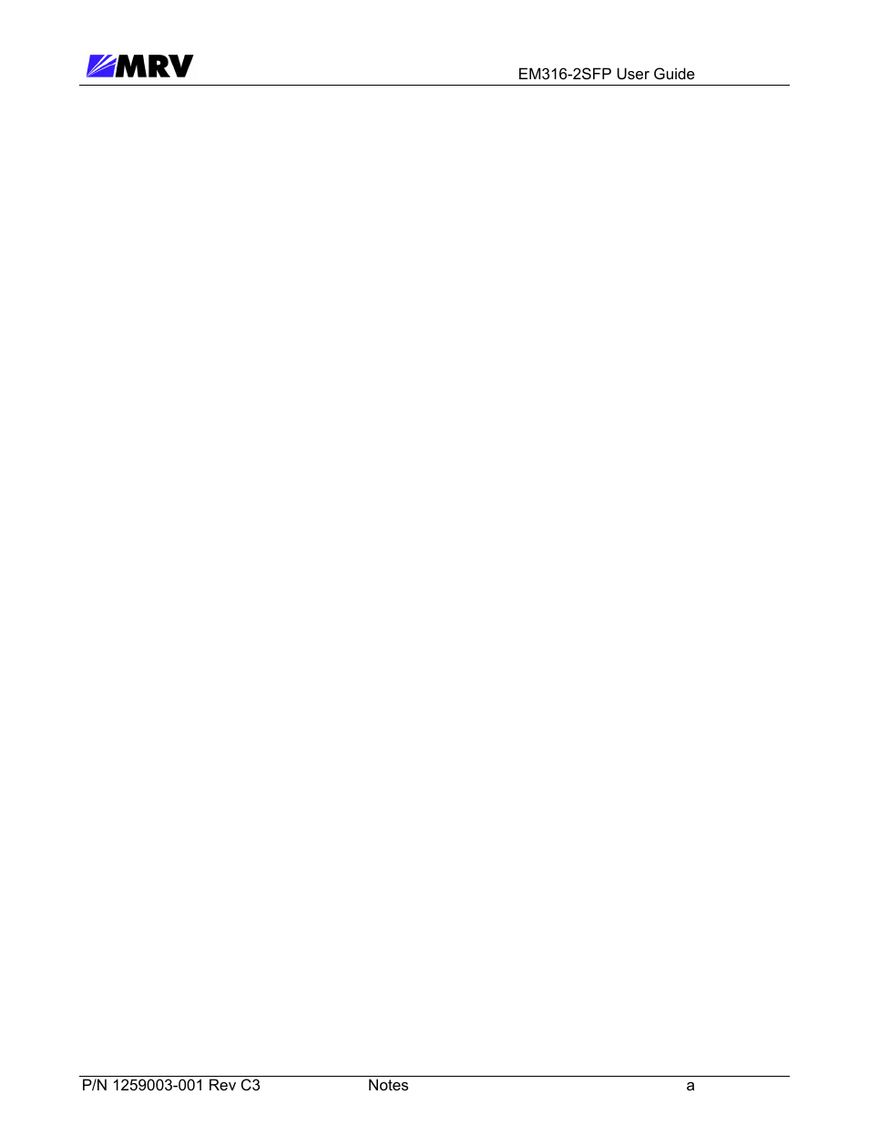 MRV Communications EM316-2SFP User Manual | Page 54 / 56
