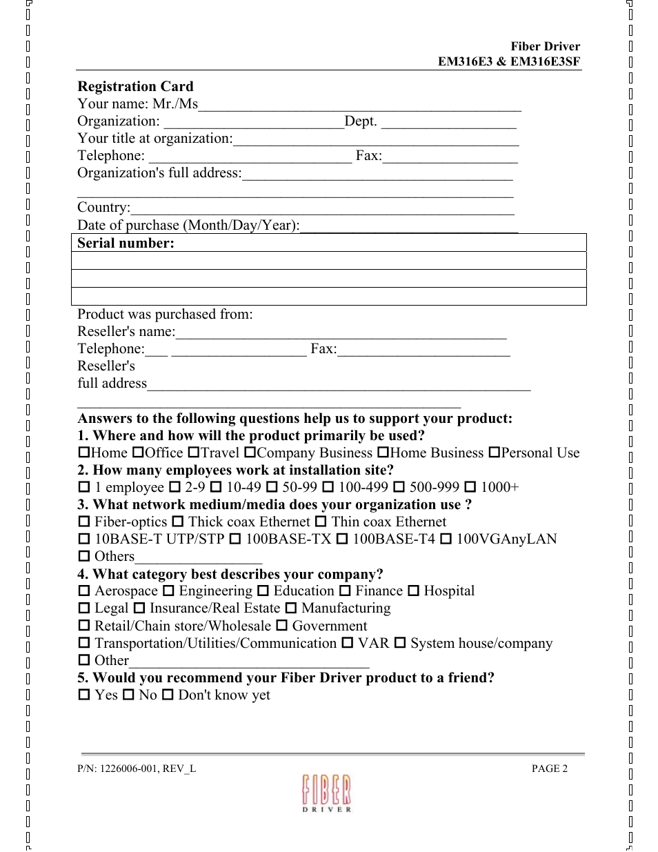 MRV Communications EM316E3 User Manual | Page 2 / 19