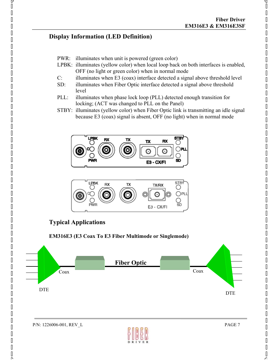 MRV Communications EM316E3 User Manual | Page 7 / 19
