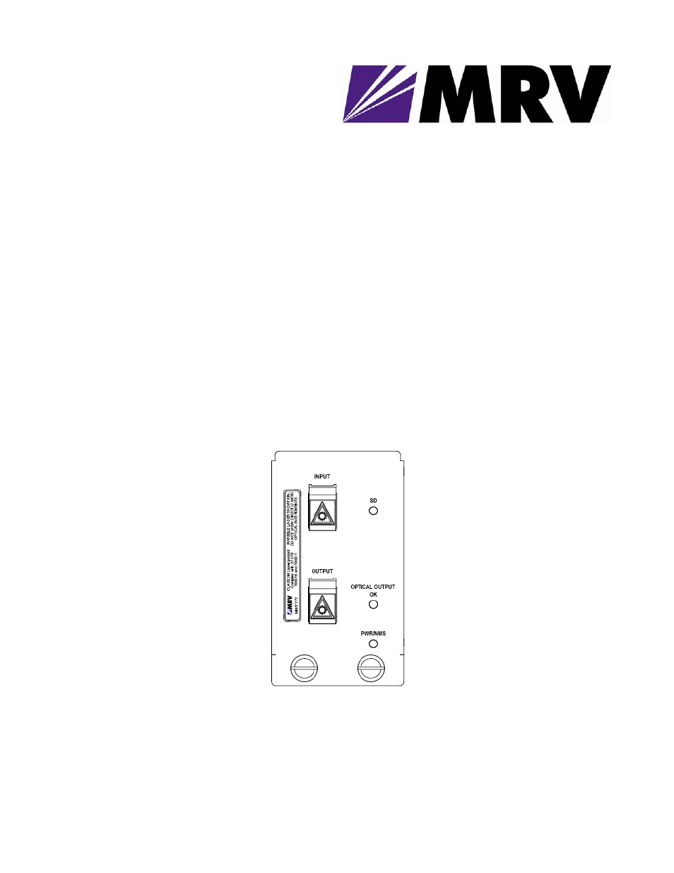 MRV Communications EM316EDFA-BR User Manual | 44 pages