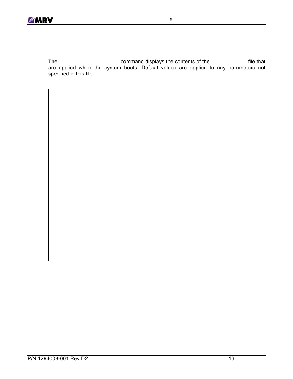 4 “show startup-config | MRV Communications EM316EDFA-BR User Manual | Page 25 / 44