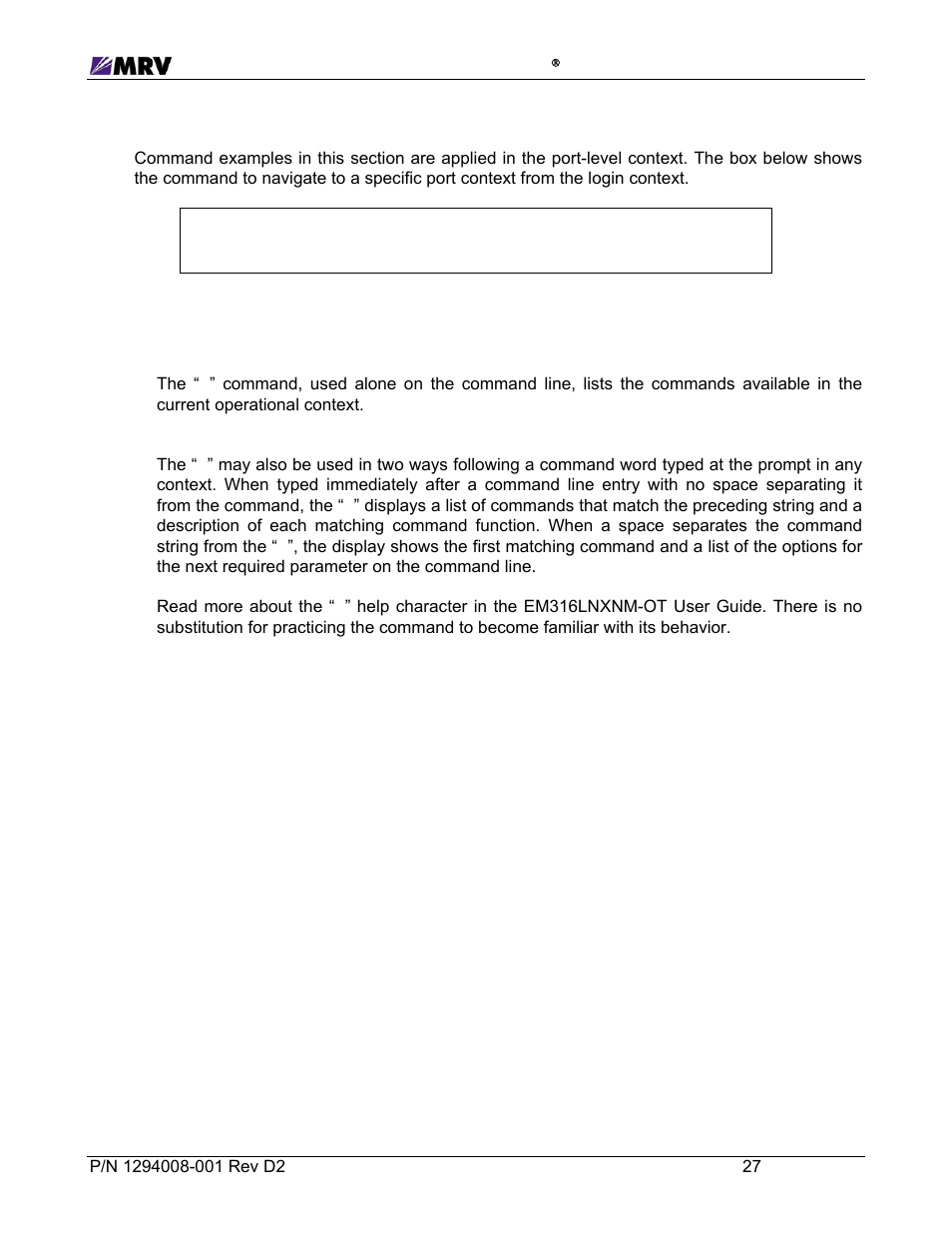 MRV Communications EM316EDFA-BR User Manual | Page 36 / 44