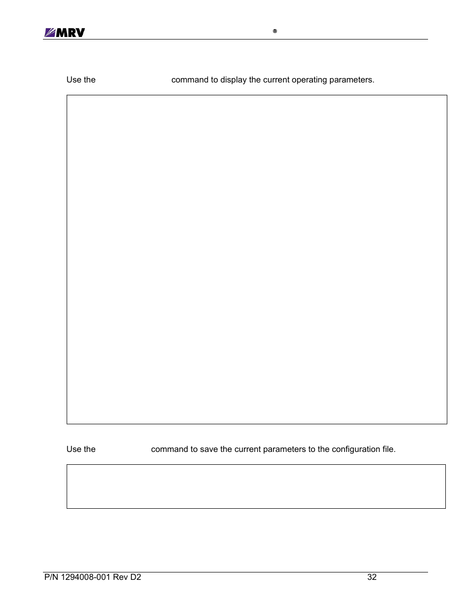 7 displaying and saving system parameters | MRV Communications EM316EDFA-BR User Manual | Page 41 / 44