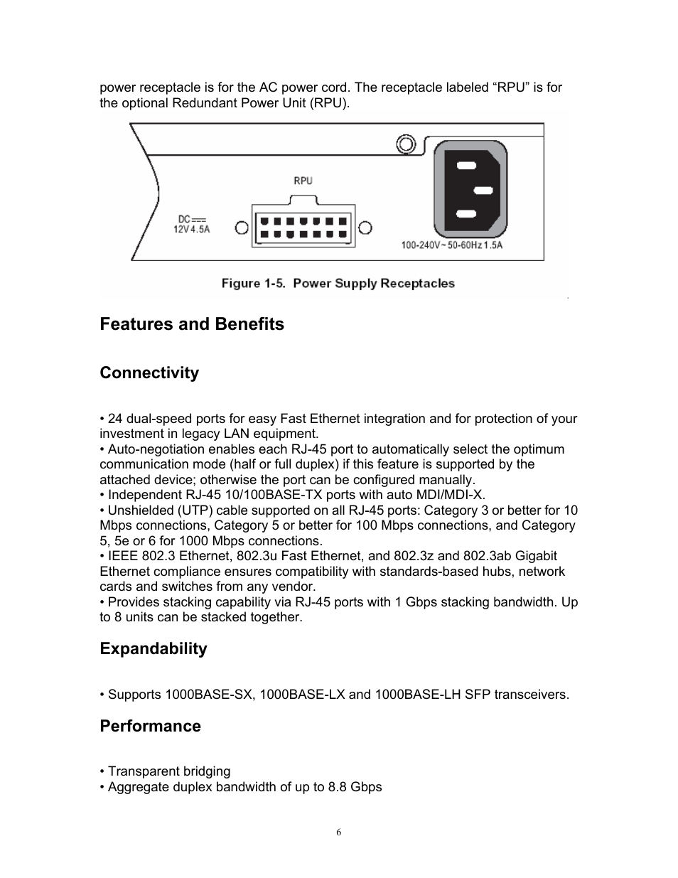 Features and benefits, Connectivity, Expandability | Performance | MRV Communications MR2228-S2C User Manual | Page 10 / 41