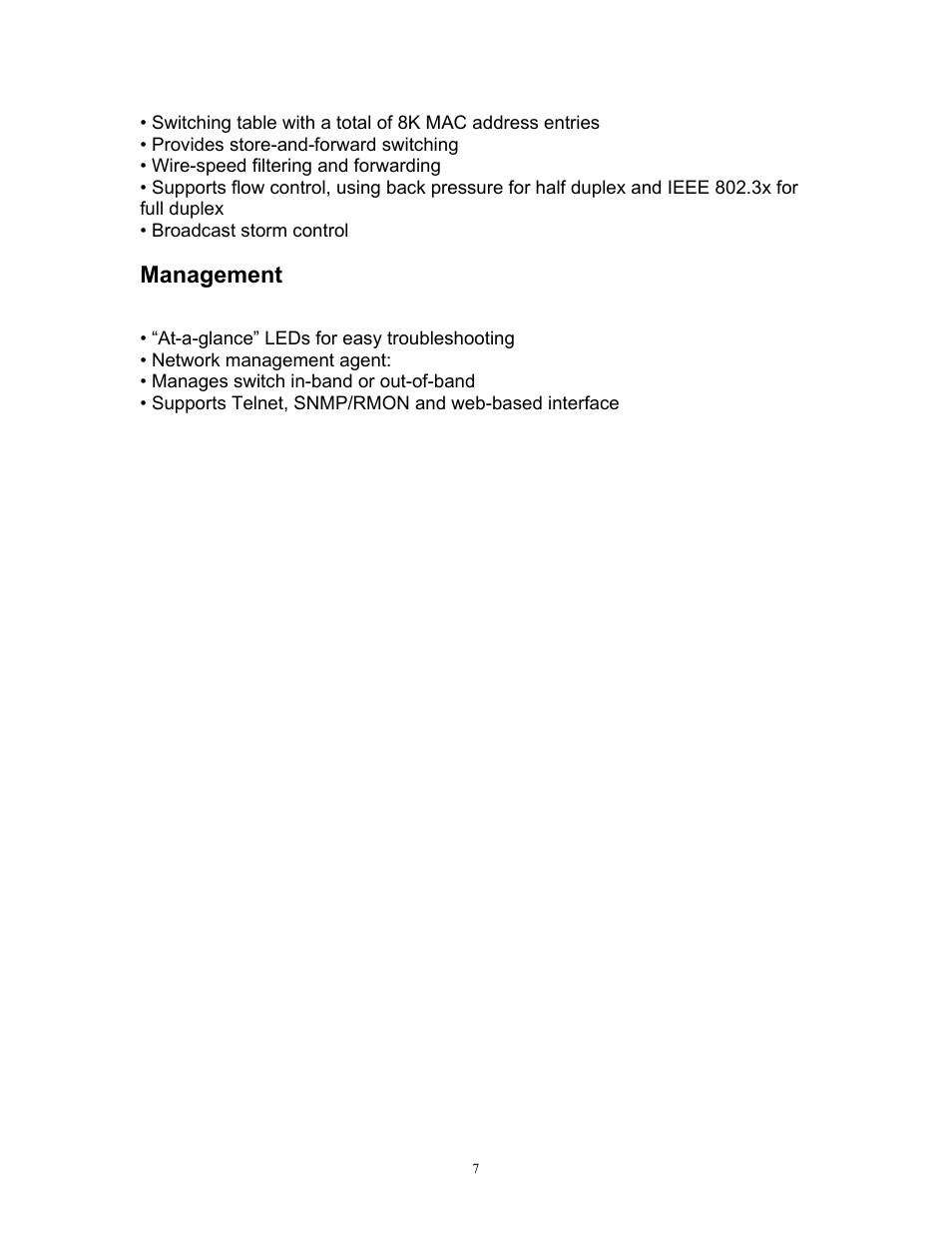 Management | MRV Communications MR2228-S2C User Manual | Page 11 / 41