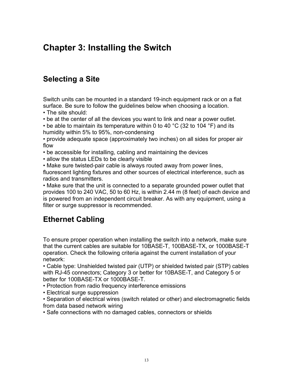 Chapter 3: installing the switch | MRV Communications MR2228-S2C User Manual | Page 17 / 41