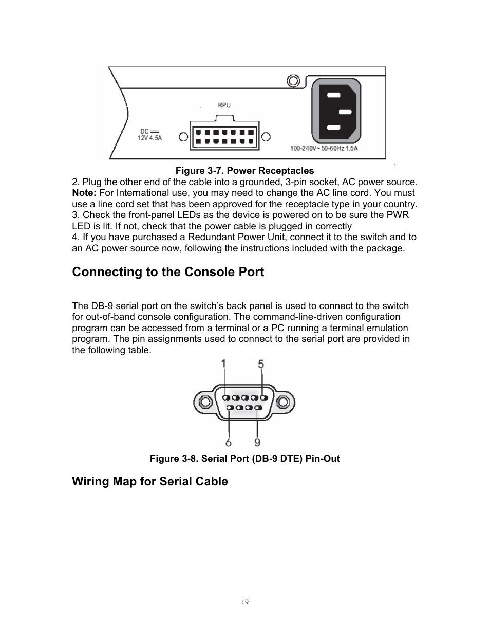 Connecting to the console port, Wiring map for serial cable | MRV Communications MR2228-S2C User Manual | Page 23 / 41