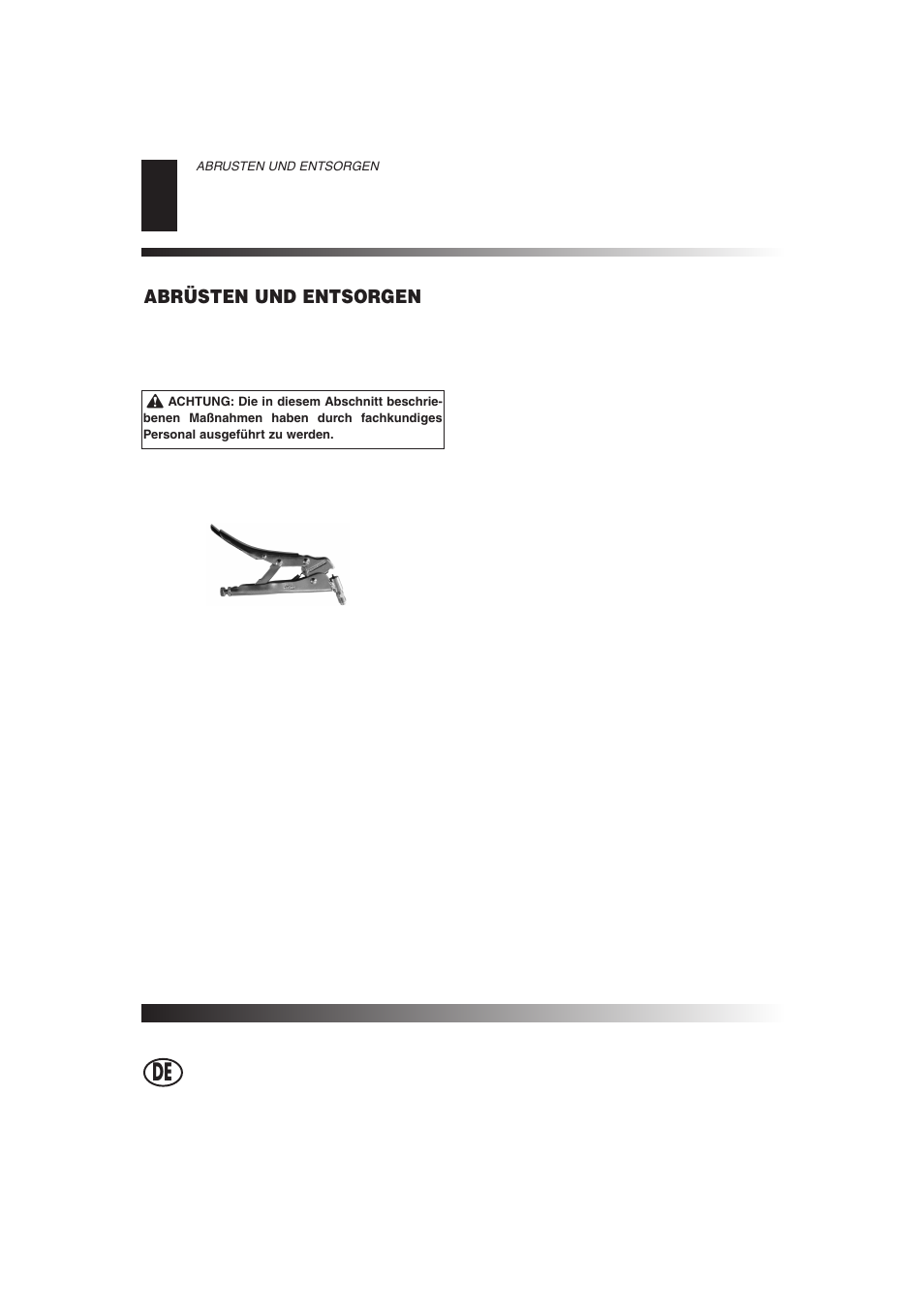 Abrüsten und entsorgen | Master Lock DH 40 User Manual | Page 12 / 28