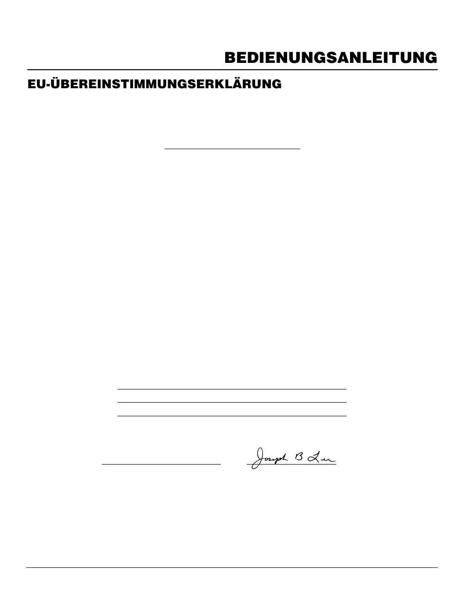 Bedienungsanleitung, Eu-übereinstimmungserklärung | Master Lock B150CEH User Manual | Page 105 / 108