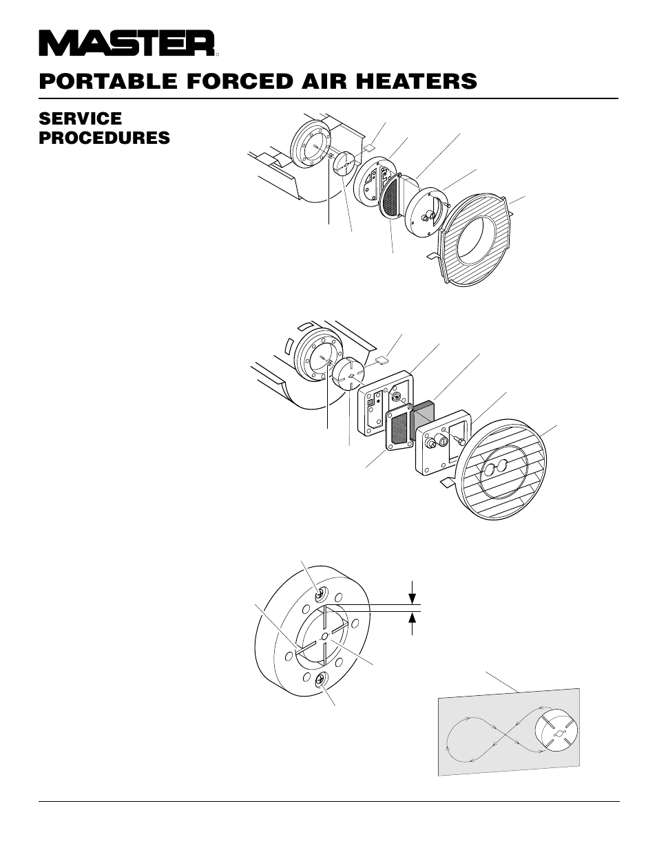 Portable forced air heaters, Service procedures, Continued | Master Lock B150CEH User Manual | Page 14 / 108