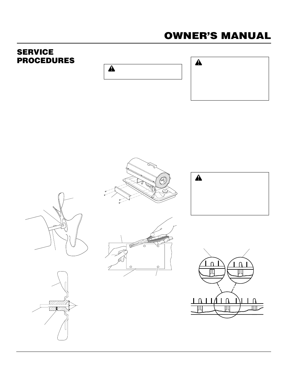 Owner’s manual, Service procedures, Continued | Master Lock B150CEH User Manual | Page 15 / 108