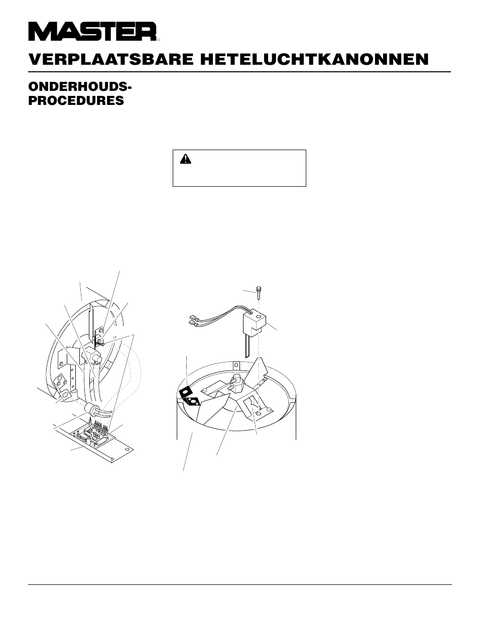 Verplaatsbare heteluchtkanonnen, Onderhouds- procedures, Vervolg | Master Lock B150CEH User Manual | Page 64 / 108