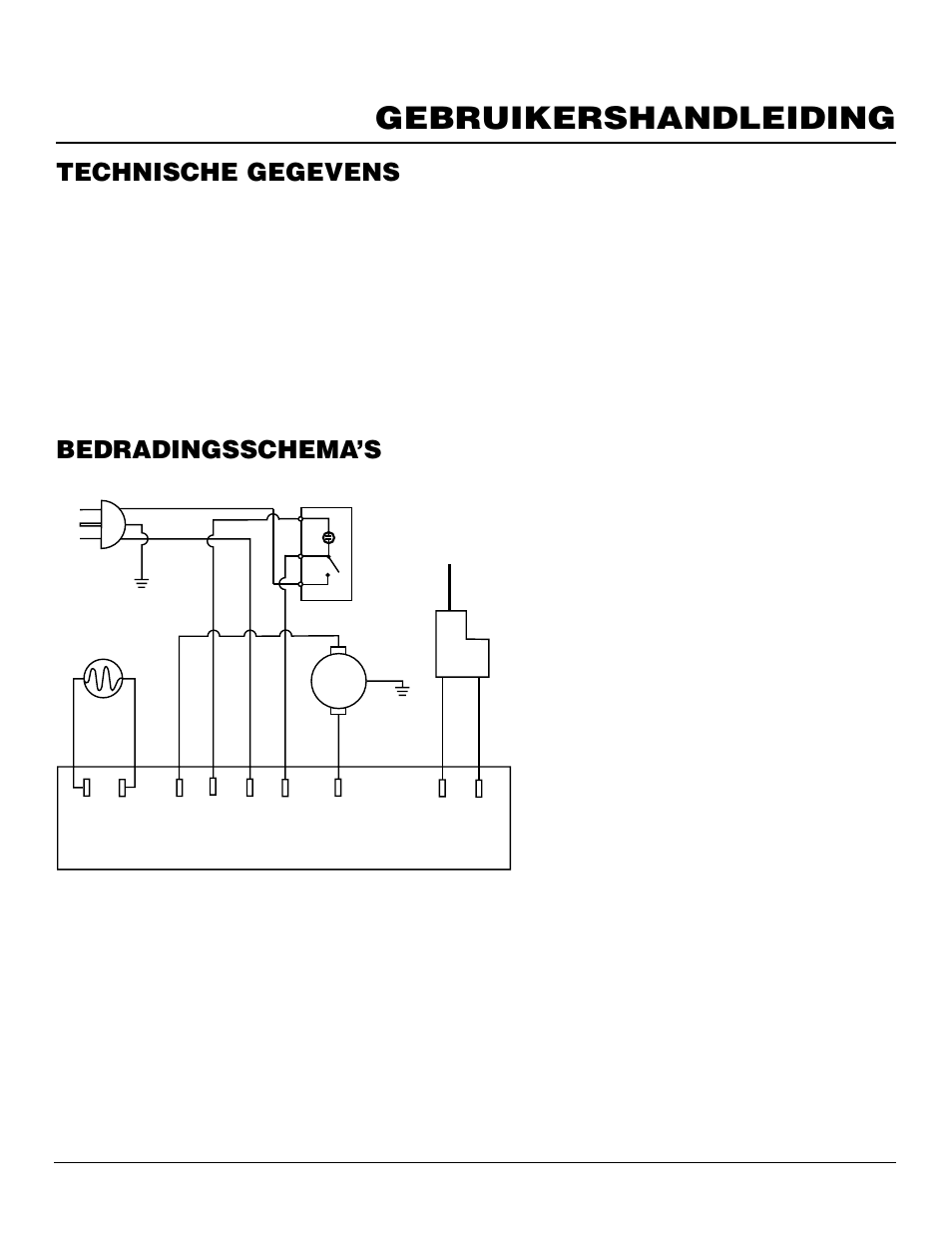 Gebruikershandleiding, Bedradingsschema’s technische gegevens | Master Lock B150CEH User Manual | Page 69 / 108