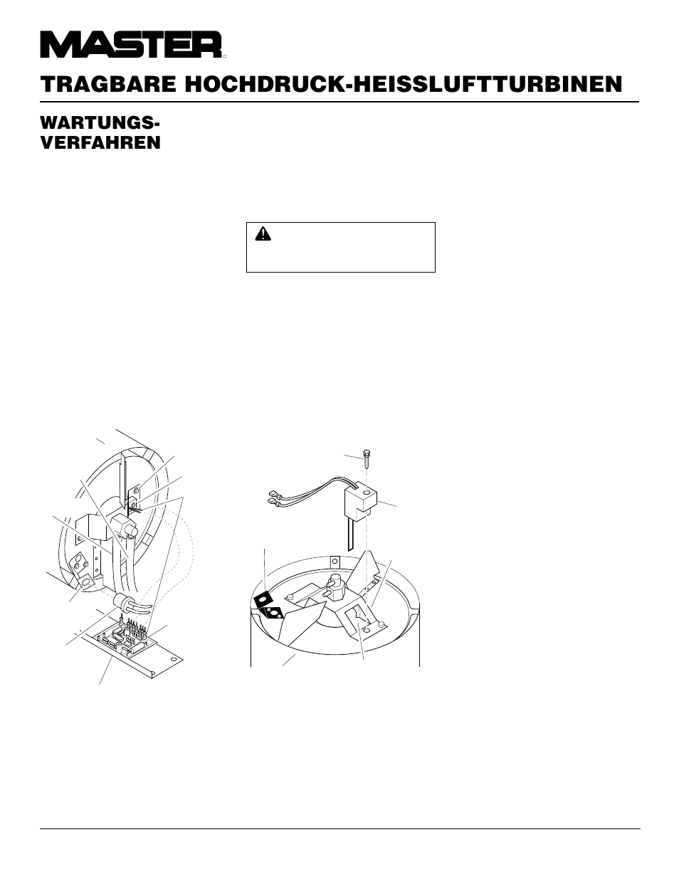 Tragbare hochdruck-heissluftturbinen, Wartungs- verfahren, Fortsetzung) | Master Lock B150CEH User Manual | Page 90 / 108