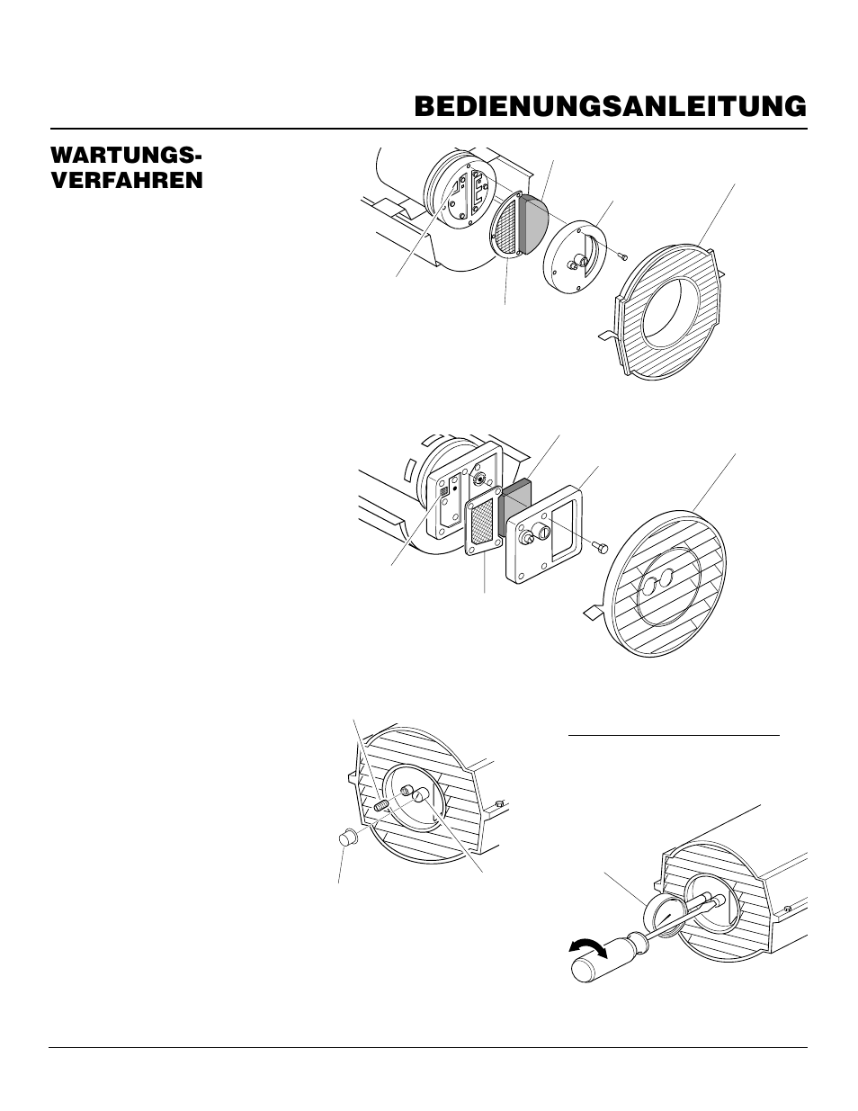 Bedienungsanleitung, Wartungs- verfahren, Fortsetzung) | Master Lock B150CEH User Manual | Page 91 / 108