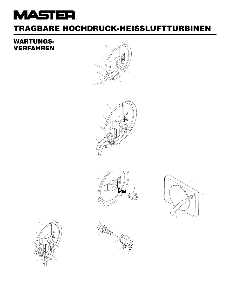 Tragbare hochdruck-heissluftturbinen, Wartungs- verfahren, Fortsetzung) | Master Lock B150CEH User Manual | Page 92 / 108