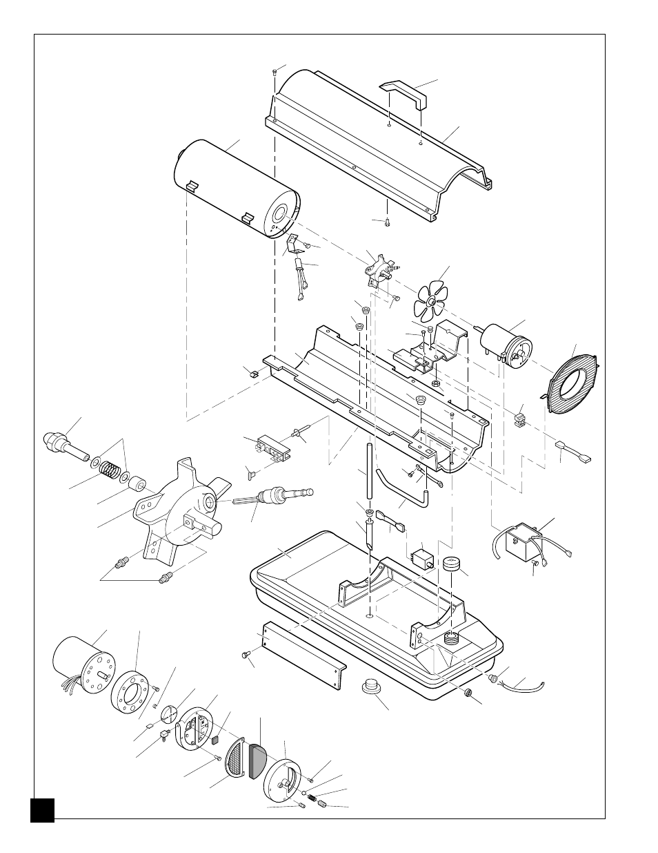 Illustrated parts breakdown | Master Lock 70000 BTU/Hr User Manual | Page 16 / 24