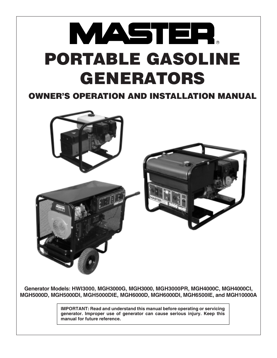 Master Lock MGH3000G User Manual | 36 pages