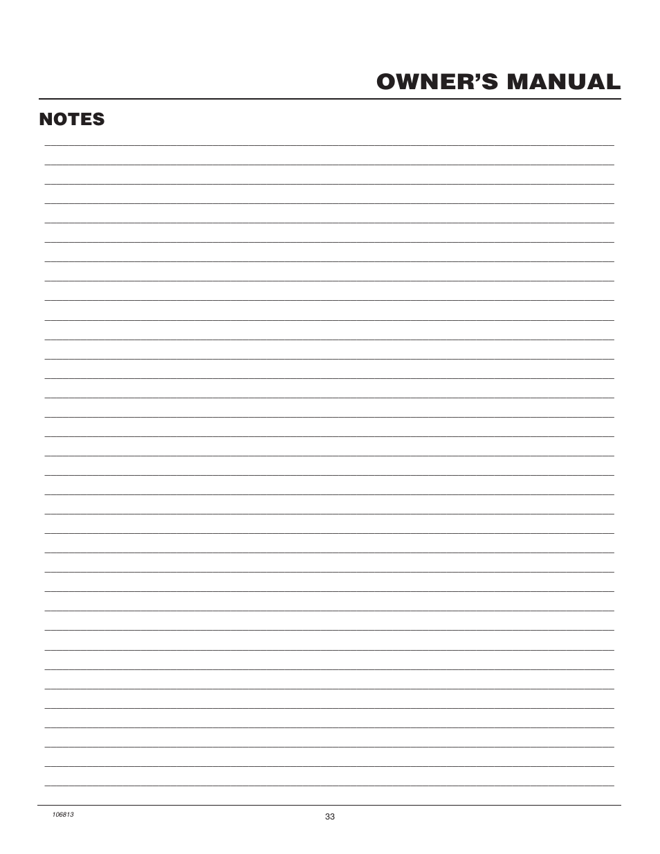 Owner’s manual | Master Lock MGH3000G User Manual | Page 33 / 36