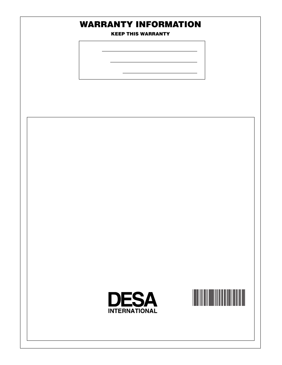 Warranty information | Master Lock MGY5000C User Manual | Page 20 / 20