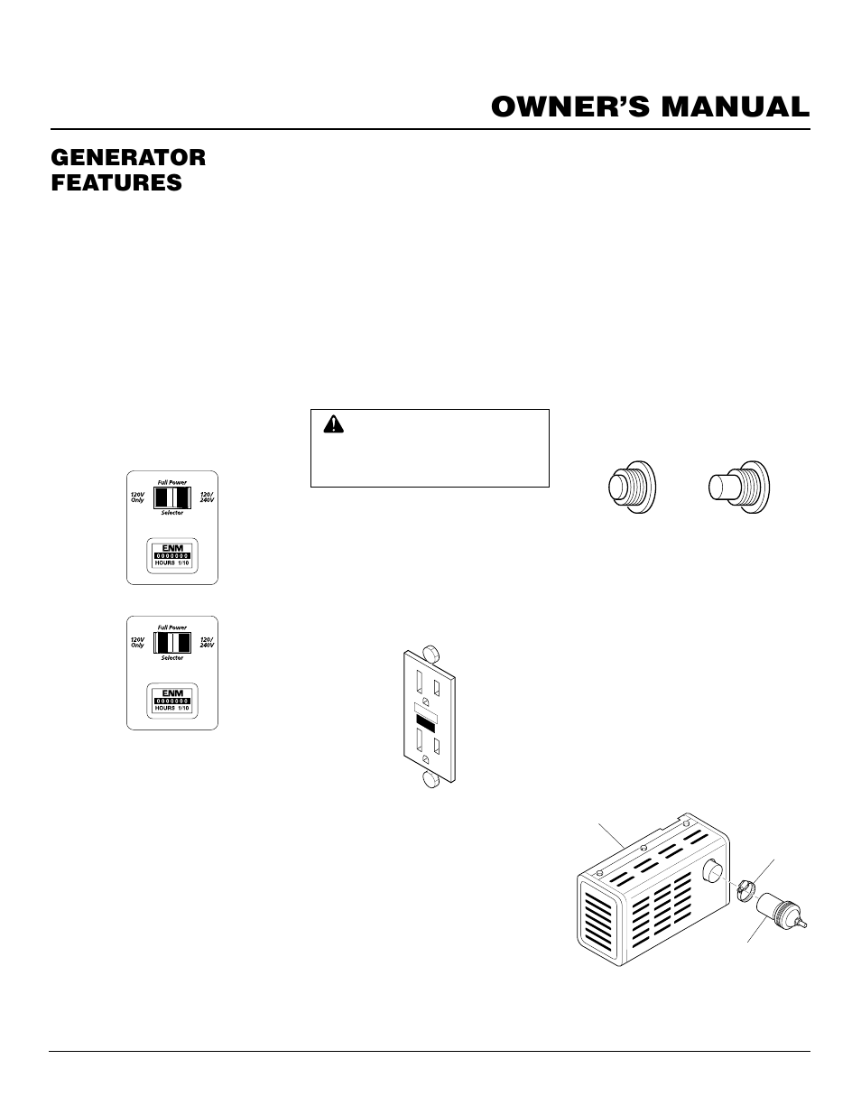 Owner’s manual, Generator features, Continued | Master Lock MGY5000C User Manual | Page 5 / 20