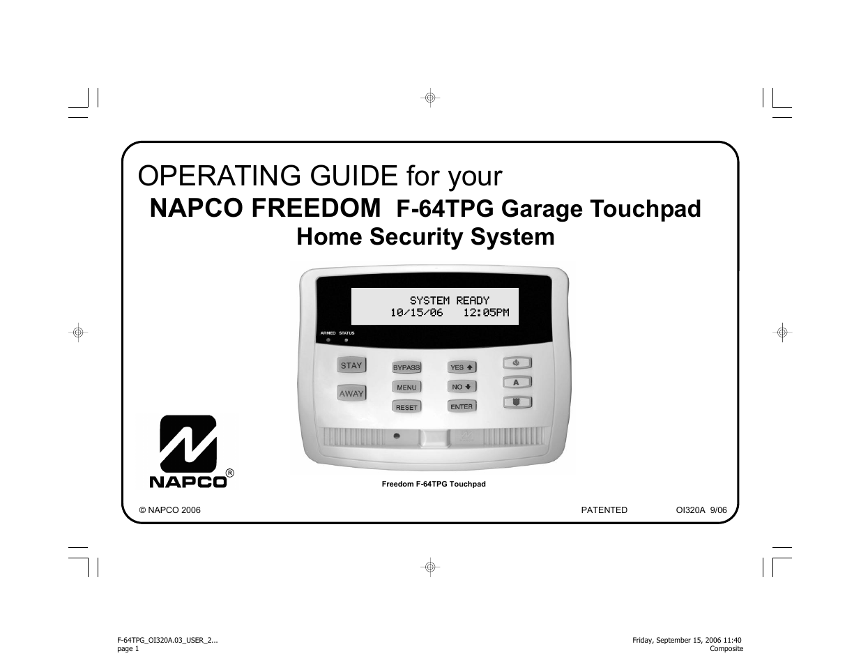 Master Lock F-64TPG User Manual | 40 pages