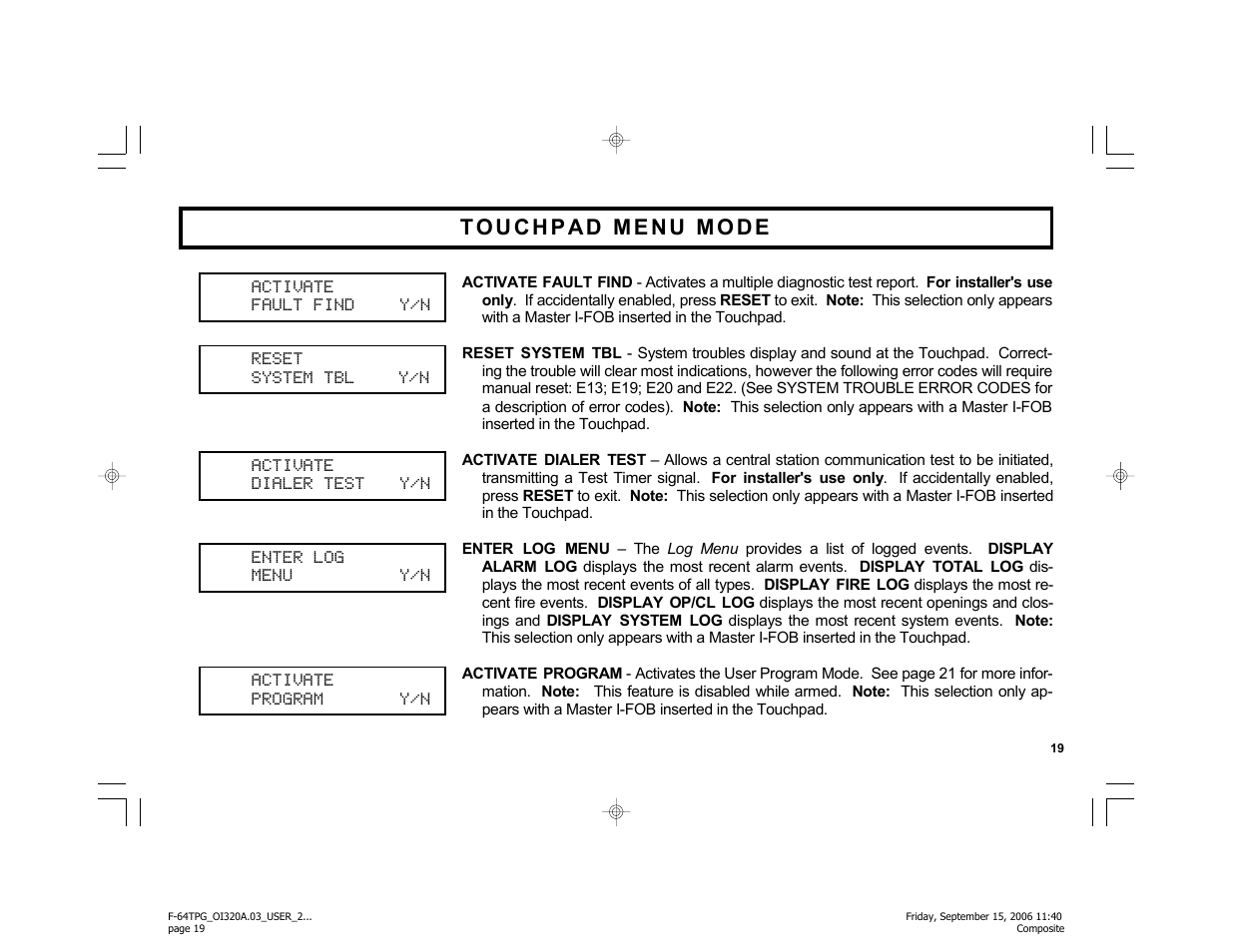 Master Lock F-64TPG User Manual | Page 19 / 40