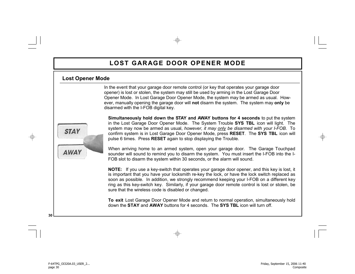 Master Lock F-64TPG User Manual | Page 30 / 40